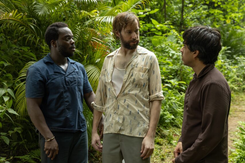 Jonathan Ajayi, David Rysdahl, and Adarsh Gourav in 'Alien: Earth'