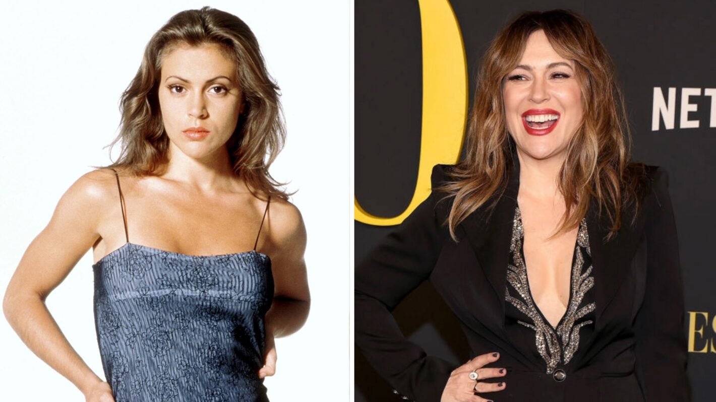 Alyssa Milano, then and now