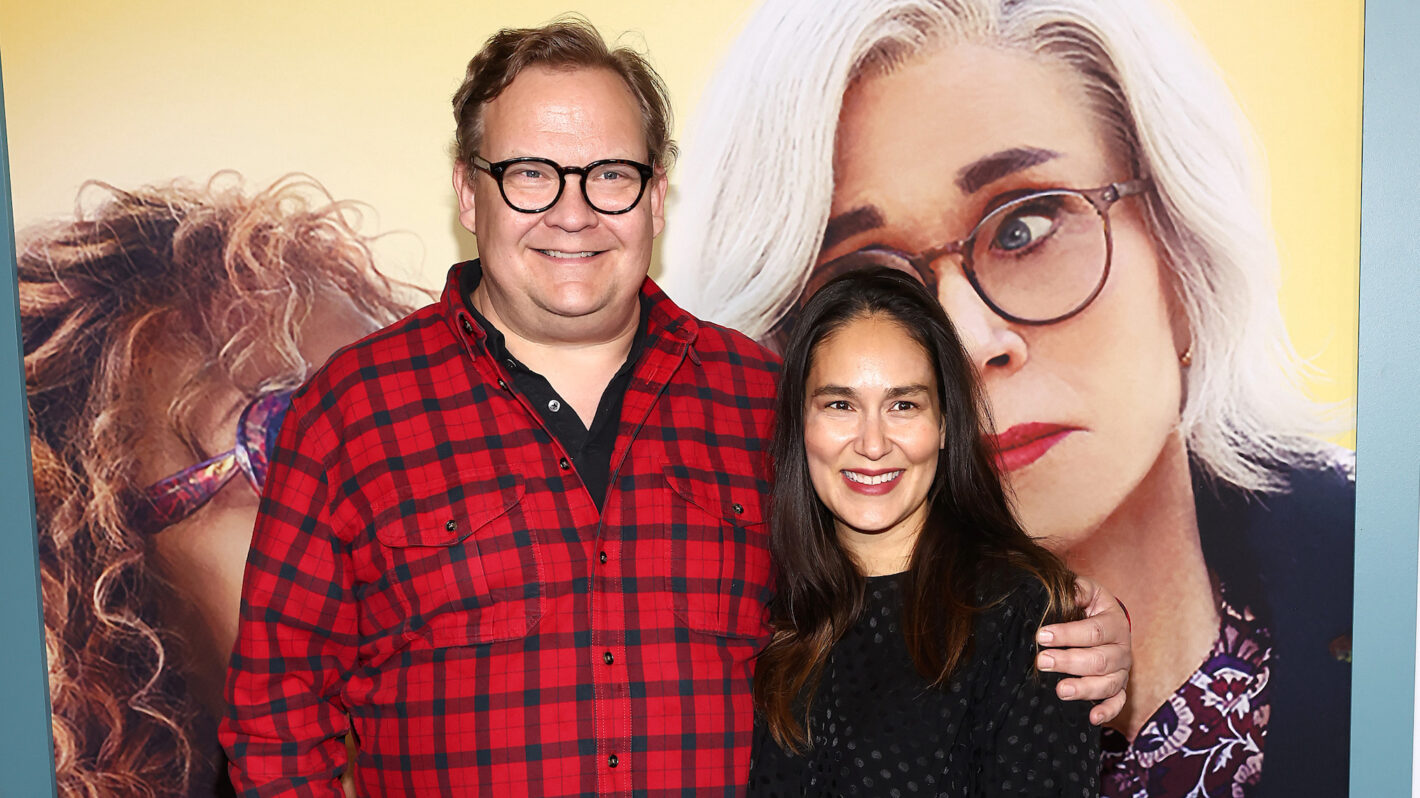 Andy Richter and Jennifer Herrera attend the Los Angeles premiere of Roadside Attractions' 