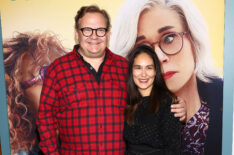 Andy Richter and Jennifer Herrera attend the Los Angeles premiere of Roadside Attractions' 'Moving On' at DGA Theater Complex on March 15, 2023 in Los Angeles, California.