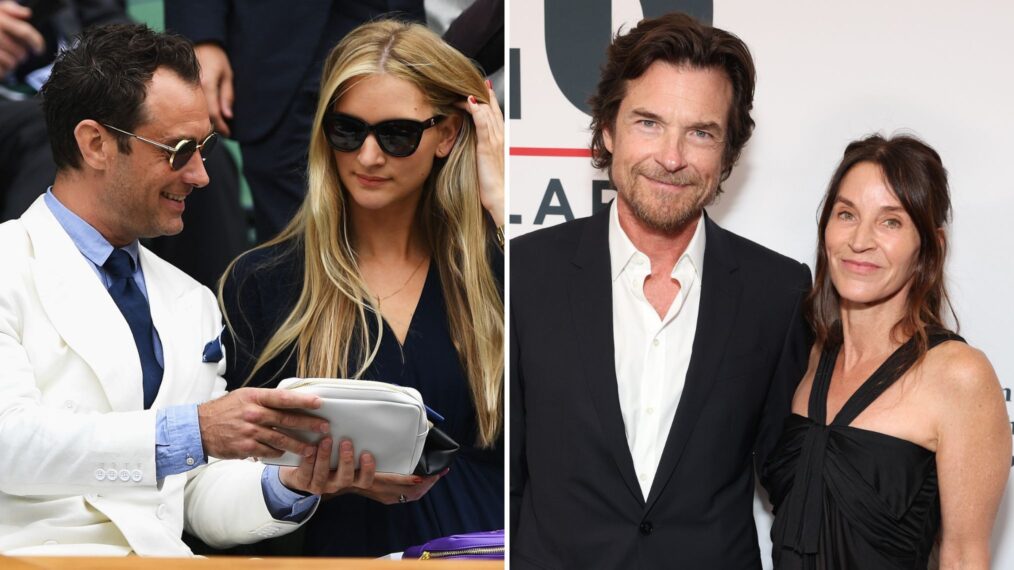 Jude Law and Phillipa Coan during the **** against **** on day eleven of the Wimbledon Lawn Tennis Championships at the All England Lawn Tennis and Croquet Club on July 8, 2016 in London, England; Jason Bateman and Amanda Bateman attend YES Scholars 25th Anniversary Gala on September 04, 2025 in Los Angeles, California.