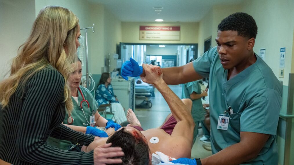 Laura Vandervoort as Cynthia, Duke Davis Roberts as Tommy, Spence Moore II as Dr. Jacob Nash — 'Brilliant Minds' Season 2 Premiere 