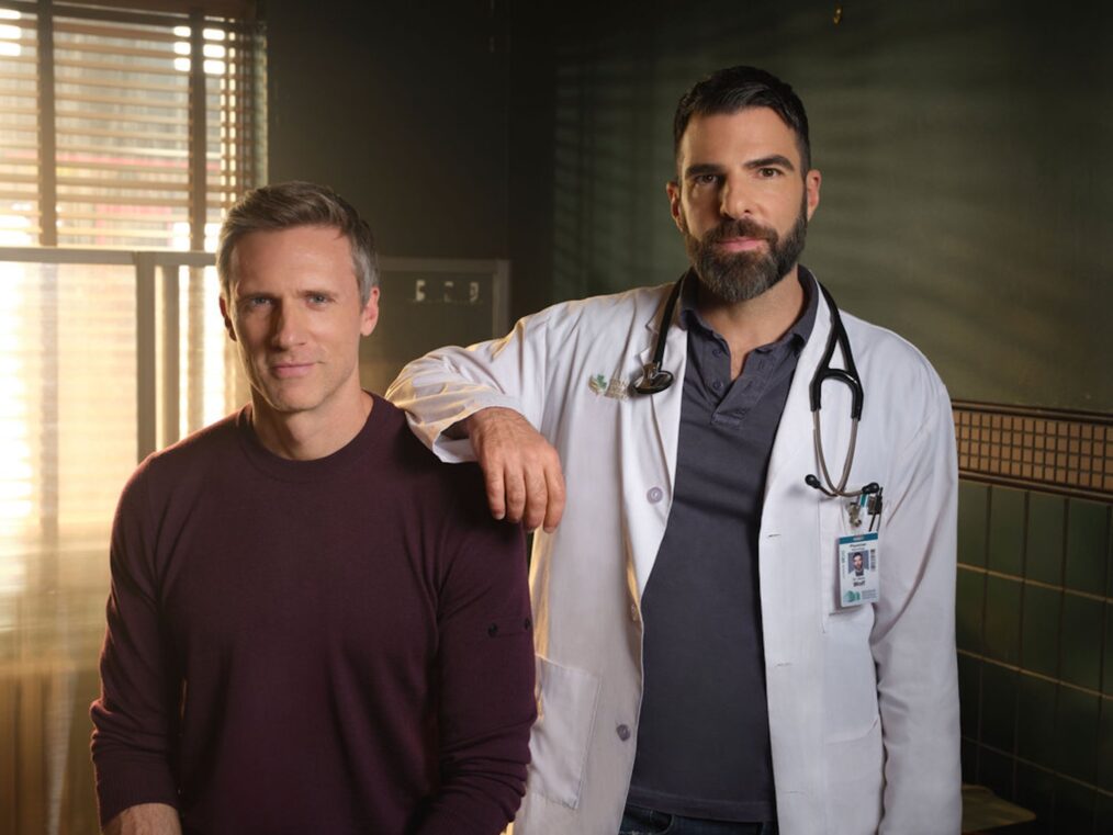 Teddy Sears as Dr. Josh Nichols and Zachary Quinto as Dr. Oliver Wolf — 'Brilliant Minds' Season 2