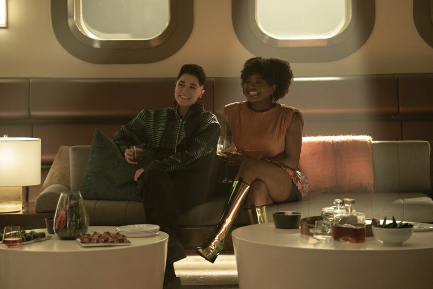 Melissa Navia as Ortegas and Celia Rose Gooding as Uhura in season 3, Episode 10 of Strange New Worlds