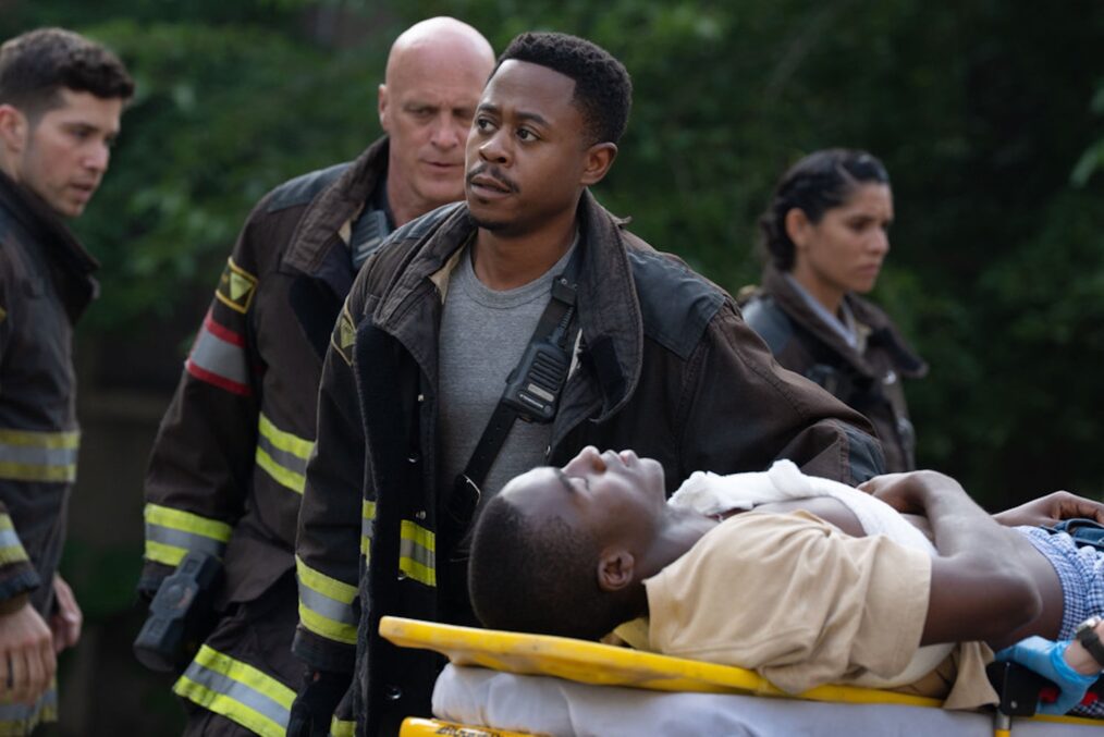 Brandon Larracuente as Sal Vasquez, Randy Flagler as Harold Capp, Daniel Kyri as Darren Ritter, Miranda Rae Mayo as Stella Kidd — 'Chicago P.D.' Season 14 Premiere 