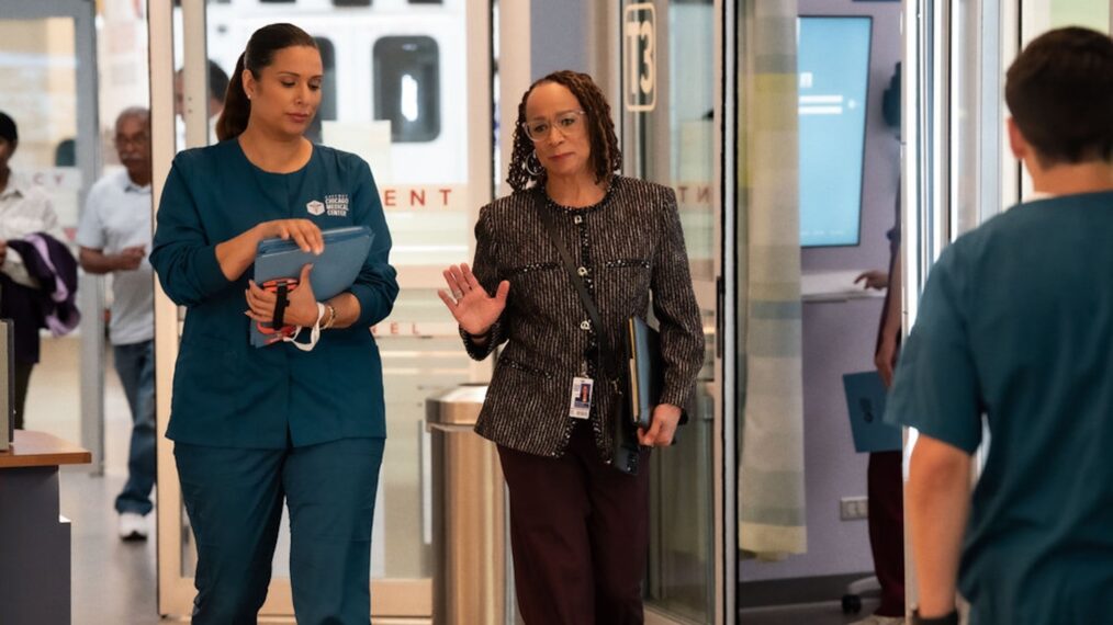 Lorena Diaz as Nurse Doris, S. Epatha Merkerson as Sharon Goodwin — 'Chicago P.D.' Season 11 Premiere 