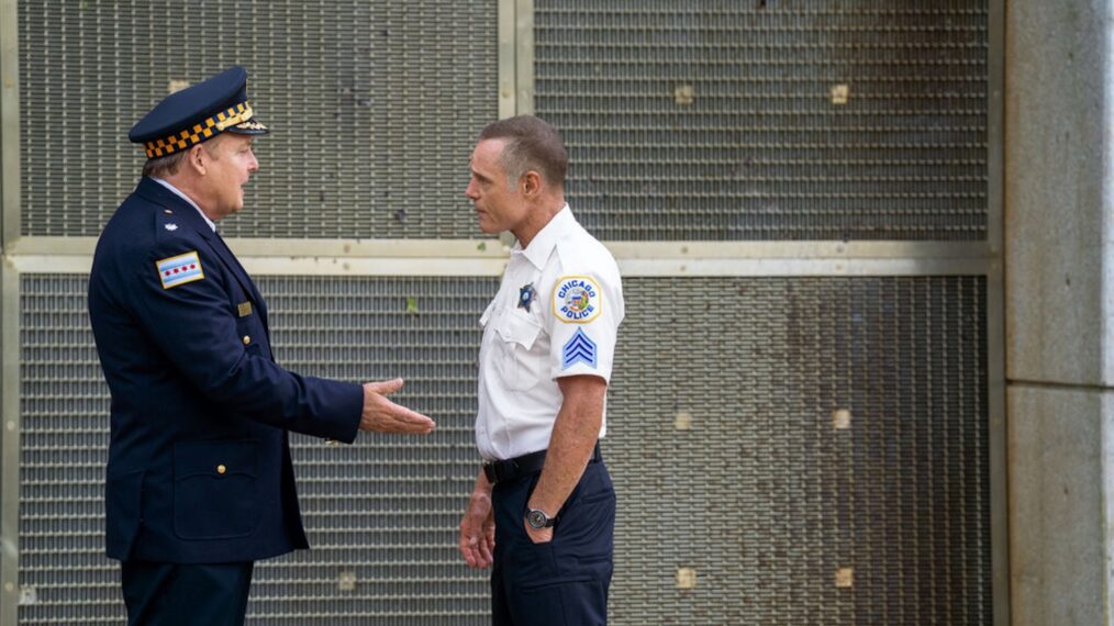 Joel Murray as Commander Devlin, Jason Beghe as Hank Voight — 'Chicago P.D.' Season 13 Premiere 'Consequences'