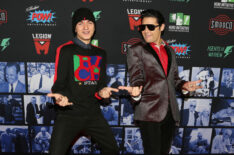 Zen Scott Feldman (L) and Corey Feldman arrive for Excelsior! A Celebration of The Amazing, Fantastic, Incredible and Uncanny Life Of Stan Lee