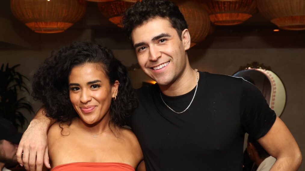 tephani Sosa and Ezra Sosa attend the cast mid-season celebration dinner hosted by Gleb Savchenko and presented by Altos Tequila at The Hideaway on October 29, 2024 in Los Angeles, California.