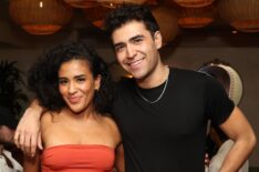 tephani Sosa and Ezra Sosa attend the cast mid-season celebration dinner hosted by Gleb Savchenko and presented by Altos Tequila at The Hideaway on October 29, 2024 in Los Angeles, California.