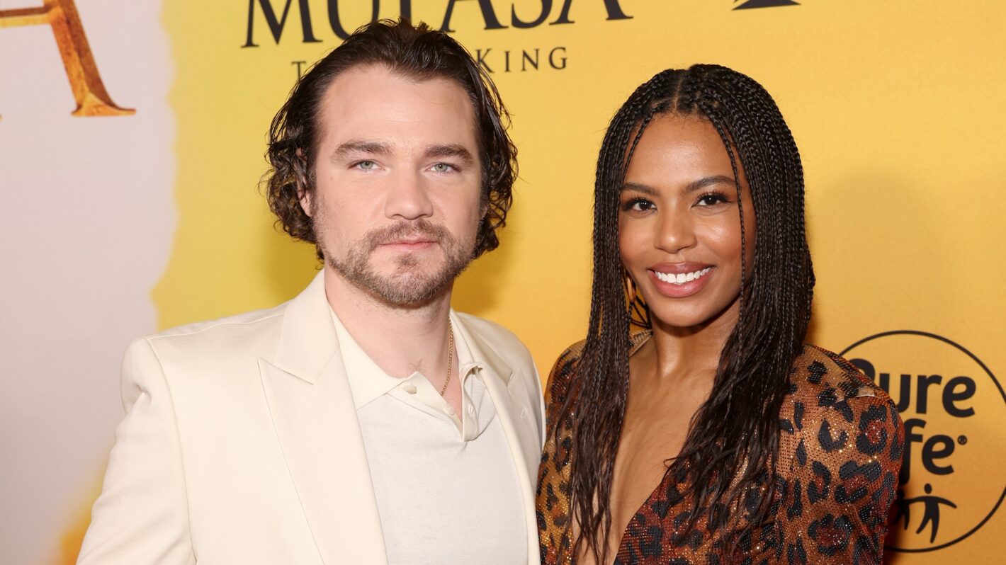 Daniel Durant and Britt Stewart attend the world premiere of Disney's Mufasa: The Lion King at the Dolby Theatre in Hollywood, California on December 09, 2024.