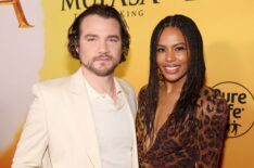 Daniel Durant and Britt Stewart attend the world premiere of Disney's Mufasa: The Lion King at the Dolby Theatre in Hollywood, California on December 09, 2024.