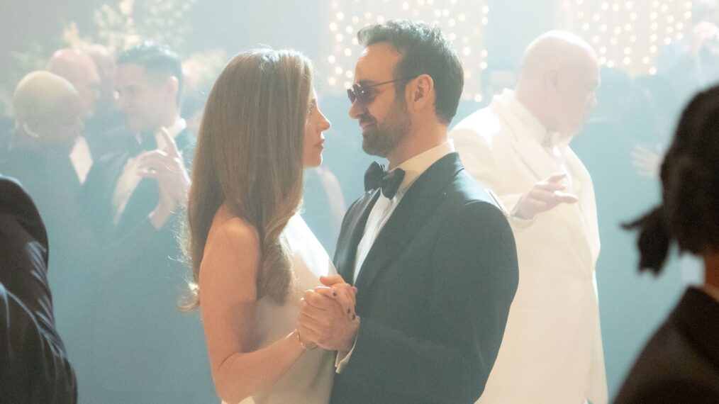 Margarita Levieva and Charlie Cox in 'Daredevil: Born Again' Season 2
