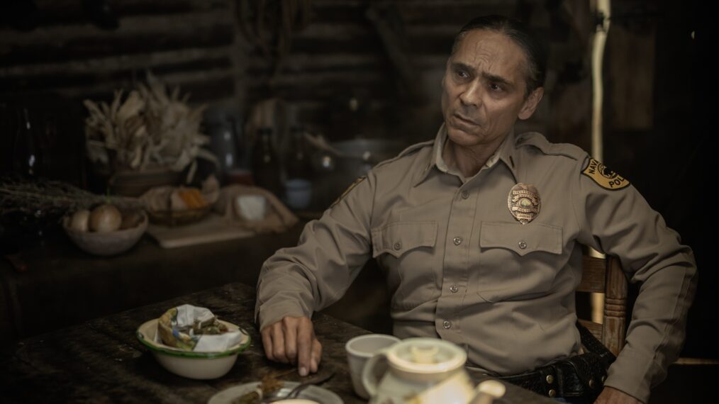 Zahn McClarnon as Leaphorn in 'Dark Winds' Season 3