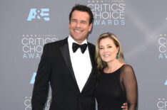 David James Elliott and Nanci Chambers attend the 21st Annual Critics' Choice Awards at Barker Hangar on January 17, 2016 in Santa Monica, California.