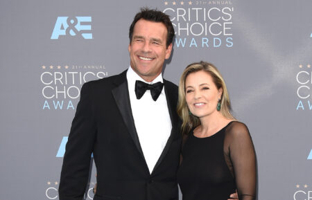 David James Elliott and Nanci Chambers attend the 21st Annual Critics' Choice Awards at Barker Hangar on January 17, 2016 in Santa Monica, California.