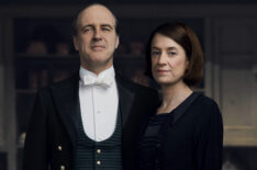 Kevin Doyle and Raquel Cassidy as Baxter and Moseley in 'Downton Abbey'