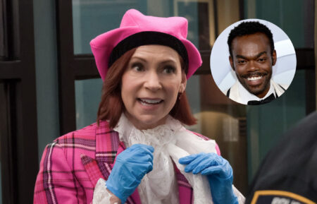 Carrie Preston in 'Elsbeth' Season 3 Episode 1; William Jackson Harper