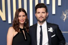 Adam Scott and Naomi Scott at 2025 Emmys