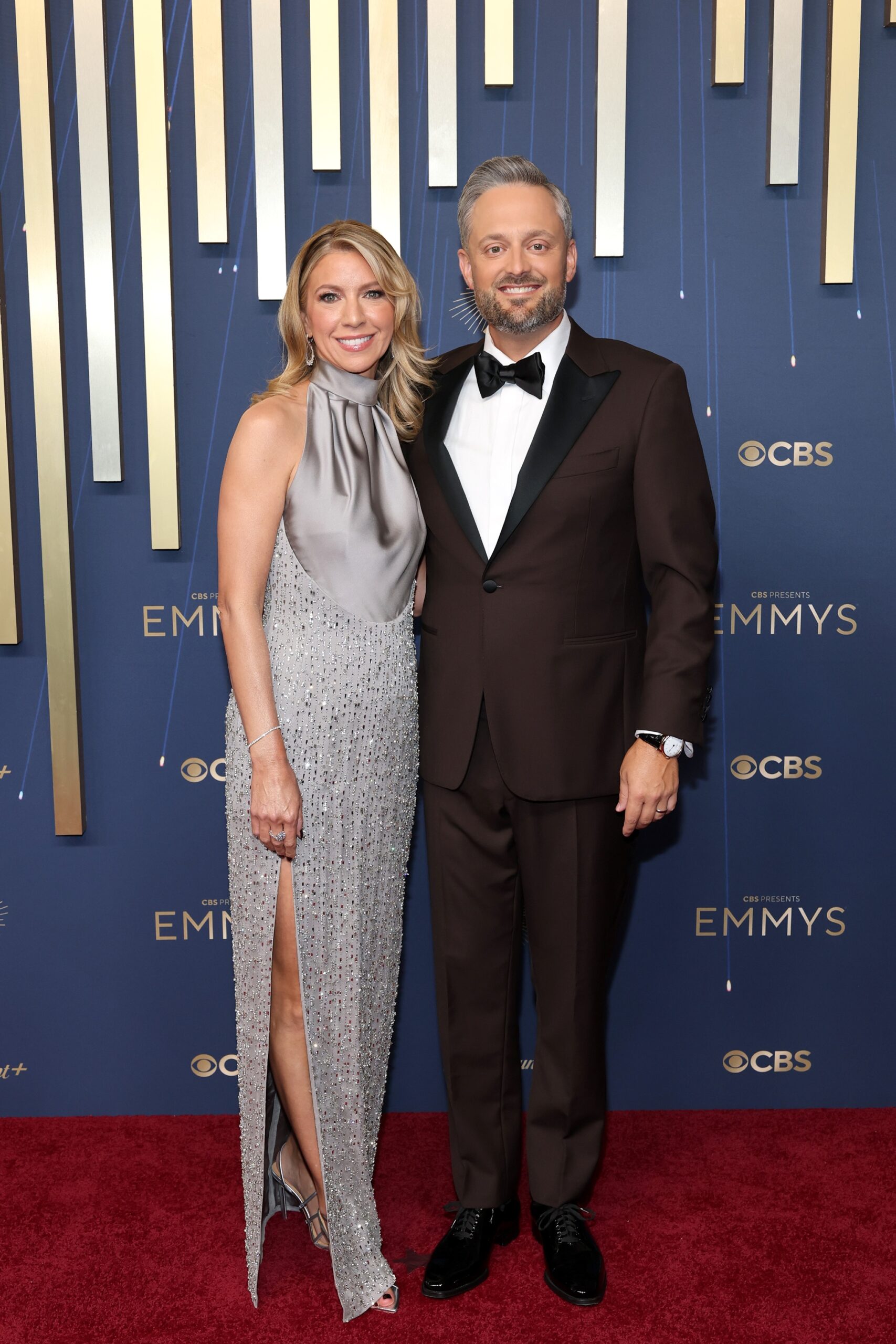 Nate Bargatze and Laura Blair at the 2025 Emmys