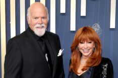 Rex Linn and Reba McEntire attend the 77th Primetime Emmy Awards at Peacock Theater on September 14, 2025 in Los Angeles, California.