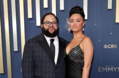 Zach Cherry and Anabella Cherry at the 2025 Emmys