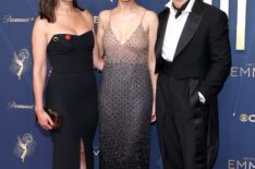 Lucia Aniello, Jen Statsky, and Paul W Downs at the 2025 Emmys