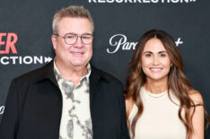 Eric Stonestreet and Lindsay Schweitzer attend the 'Dexter: Resurrection' World Premiere at Alice Tully Hall, Lincoln Center on July 09, 2025 in New York City.