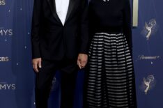 Harrison Ford and Calista Flockhart attend the 77th Primetime Emmy Awards at Peacock Theater on September 14, 2025 in Los Angeles, California.