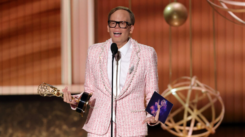 Jeff Hiller accepts the Outstanding Supporting Actor in a Comedy Series award for 