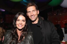 Katie Lee and Ryan Biegel attend Food Network's 25th Birthday Party Celebration at the 11th annual New York City Wine & Food Festival at Pier 92 on October 13, 2018 in New York City.