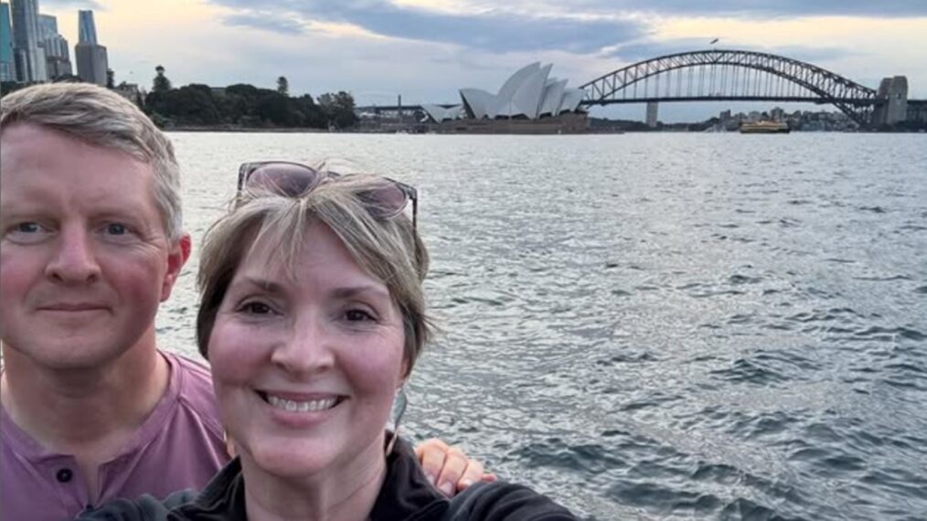 Ken Jennings with his wife, Mindy, in Australia