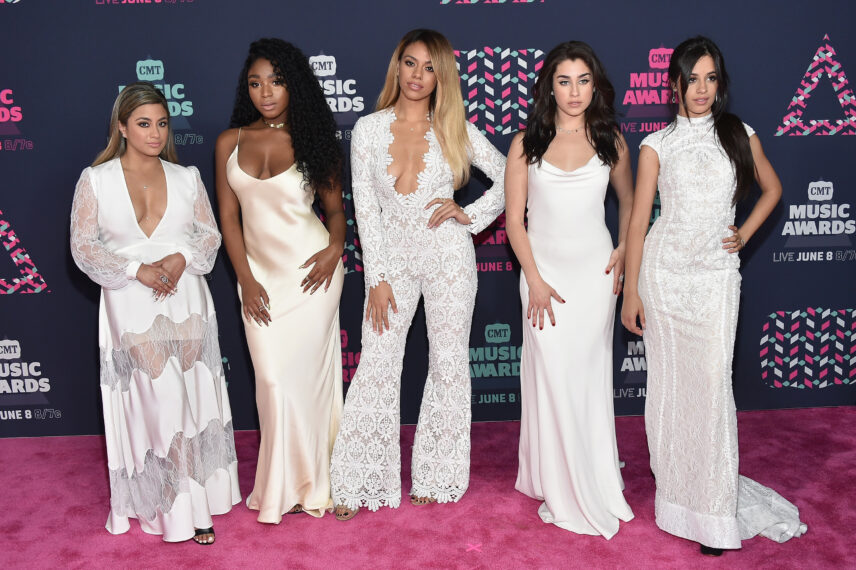 Ally Brooke, Normani Kordei, Dinah Jane, Camila Cabello, and Lauren Jauregui from muscial group Fifth Harmony attends the 2016 CMT Music awards