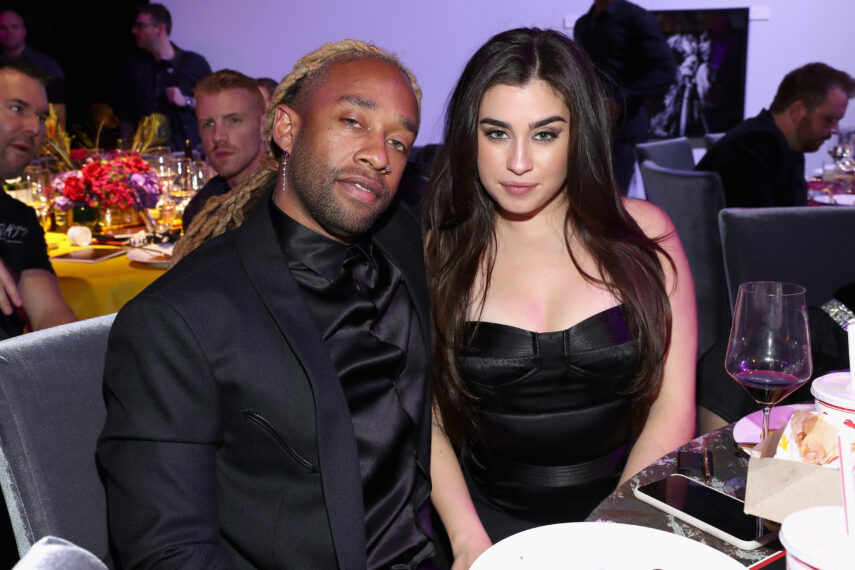 Ty Dolla $ign and Lauren Jauregui attend Steven Tyler's Second Annual GRAMMY Awards Viewing Party