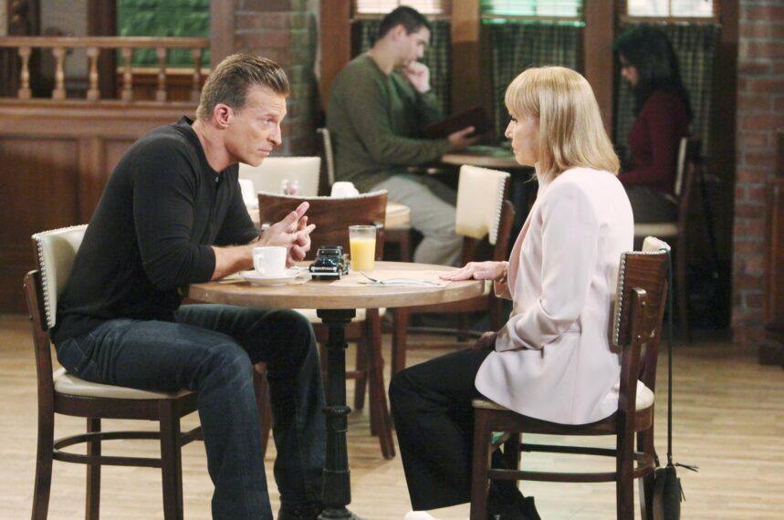 Steve Burton, Leslie Charleson as Jason and Monica on 'General Hospital'