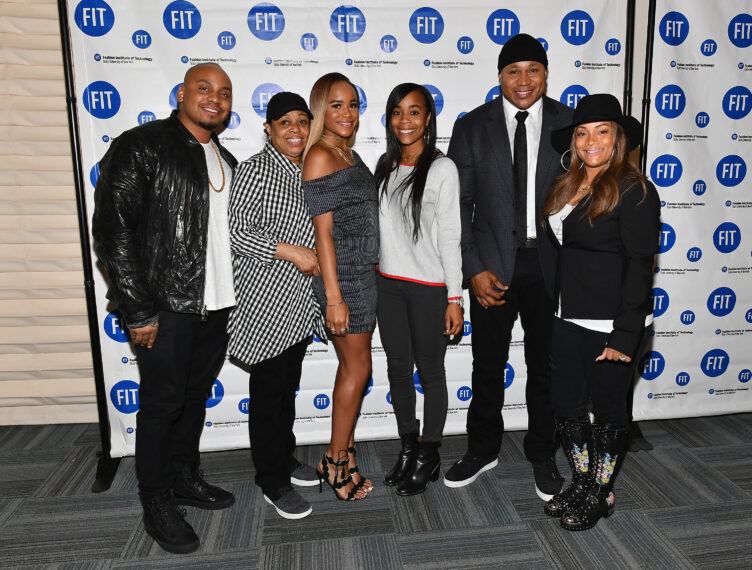 Najee Smith, Ondrea Smith, Samaria Leah Smith, Italia Smith, LL Cool J, and Simone Smith attend The Fashion Institute of Technology's 2017 Commencement Ceremony