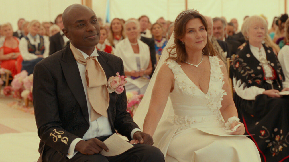 Shaman Durek Verrett and Märtha Louise at their wedding in 'Rebel Royals: An Unlikely Love Story'