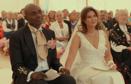 Shaman Durek Verrett and Märtha Louise at their wedding in 'Rebel Royals: An Unlikely Love Story'