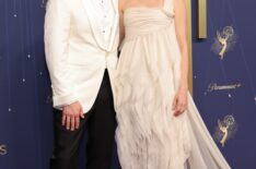 Thomas Kail and Michelle Williams attend the 77th Primetime Emmy Awards at Peacock Theater on September 14, 2025 in Los Angeles, California.