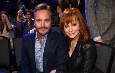 Narvel Blackstock and Reba McEntire attend the 2014 American Country Countdown Awards at Music City Center on December 15, 2014 in Nashville, Tennessee.