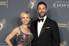 Sara Wells and Noah Wyle attend the 2025 Creative Arts Emmy Awards at Peacock Theater on September 06, 2025 in Los Angeles, California.