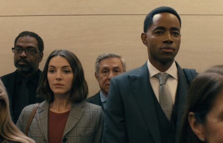 Ella Hunt and Jay Ellis in 'Not Suitable for Work'