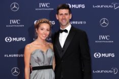 Laureus World Sportsman of The Year 2019 Nominee Novak Djokovic and wife Jelena Djokovic during the 2019 Laureus World Sports Awards