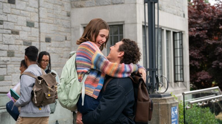 Ella Bright and Belmont Cameli as Hannah and Garrett in 'Off Campus'