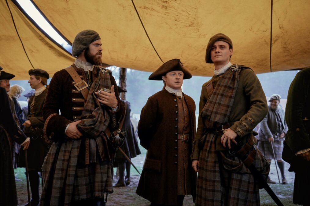 Sam Retford, Conor MacNeill, and Seamus McLean Ross in 'Outlander: Blood of My Blood' Season 1