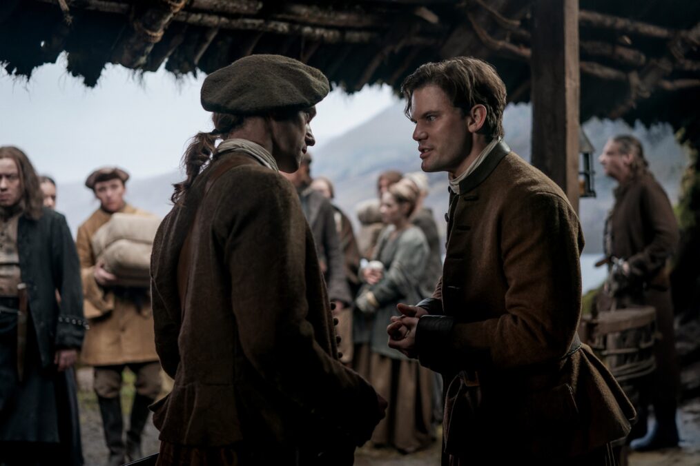 Terence Rae and Jeremy Irvine in 'Outlander: Blood of My Blood'