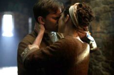 Jeremy Irvine and Hermione Corfield in 'Outlander: Blood of My Blood'