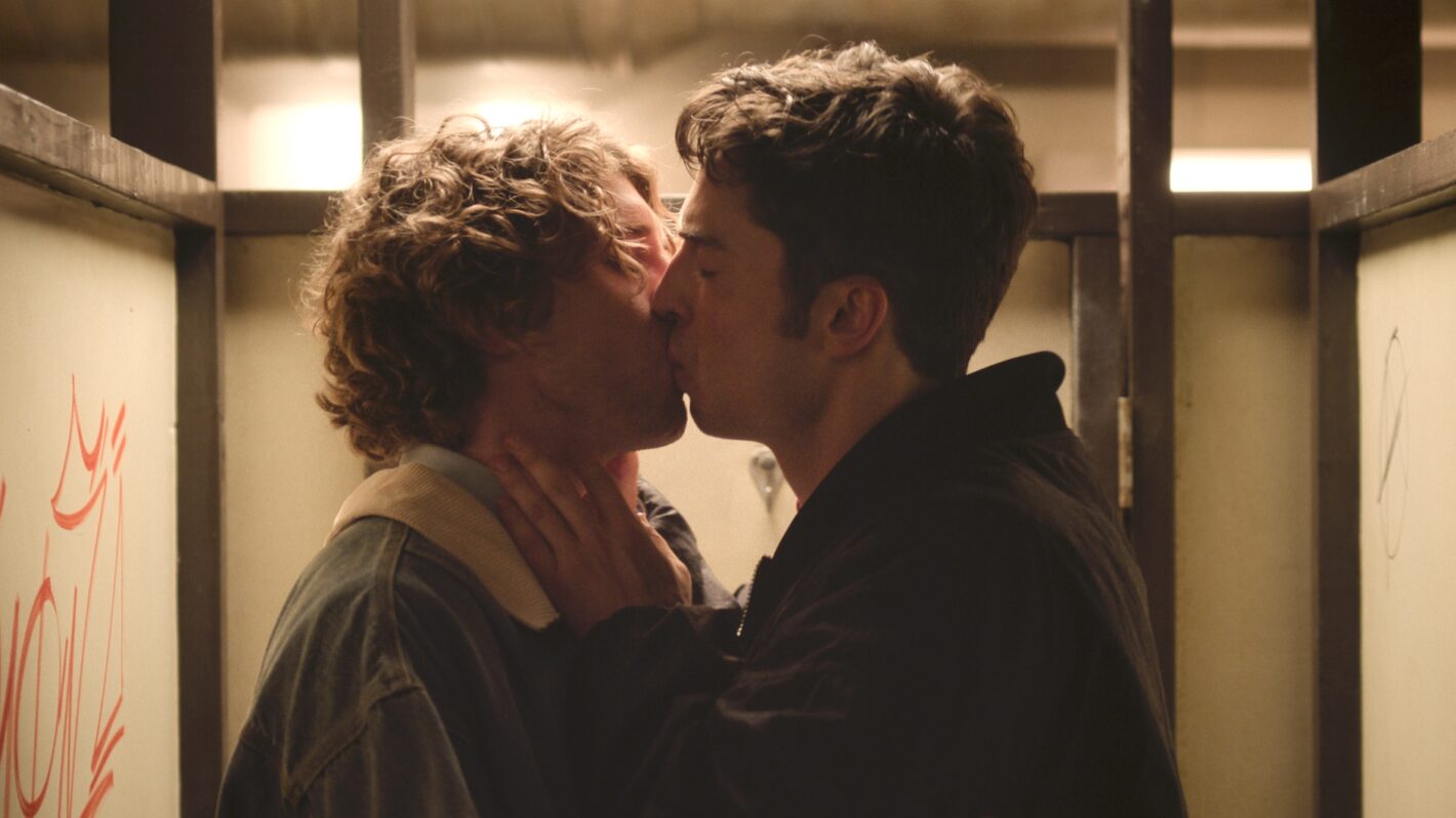 Lukas Gage and Benito Skinner in Overcompensating