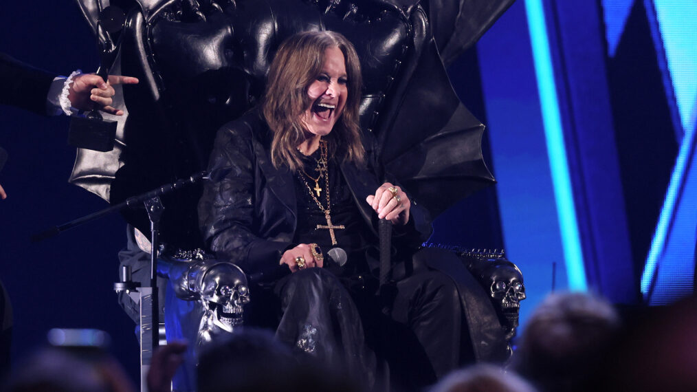 Ozzy Osbourne speaks onstage during the 2024 Rock & Roll Hall of Fame Induction