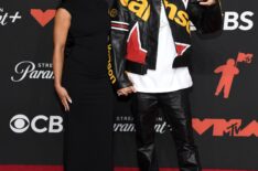 Nikki Hall and DJ Pauly D attend the 2025 MTV Video Music Awards at UBS Arena on September 07, 2025 in Elmont, New York.